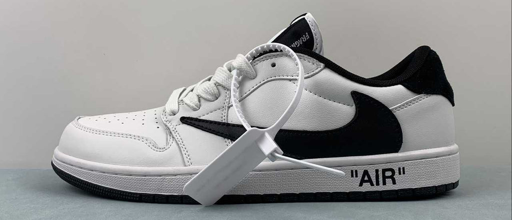 Jordan 1 Low — Design‑Inspired "Travis Scott Off‑White Fragment Collab" Custom Fantasy Build "Reverse Panda" AJ1‑TSOWFRG‑051