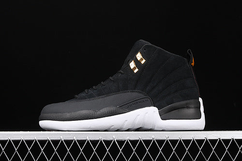 1212 — Jordan 12 “Reverse Taxi” — Black/White/Gold — Design‑Inspired