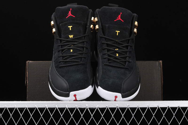 1212 — Jordan 12 “Reverse Taxi” — Black/White/Gold — Design‑Inspired