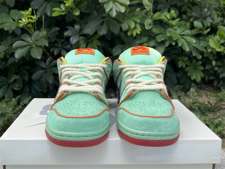 SBDNK‑022 — Nike SB Dunk Low “Rodeo Tourmaline” — Mint/Orange/Yellow — Design‑Inspired