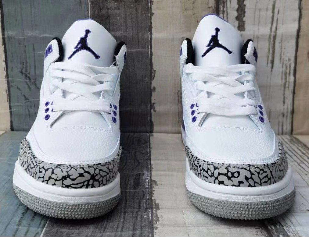 Jordan 3 - Design‑Inspired "Court Purple" Custom Tribute Build AJ3-CRTPRP-314