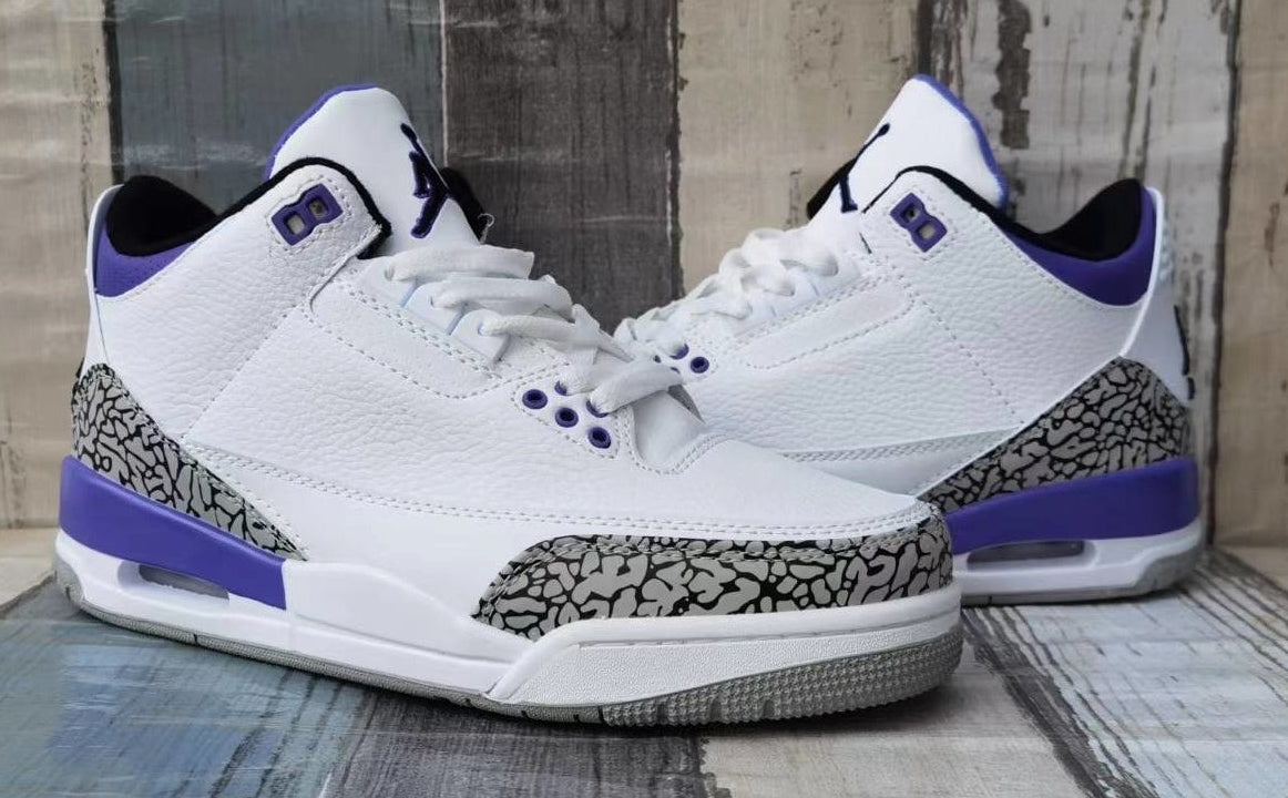 Jordan 3 - Design‑Inspired "Court Purple" Custom Tribute Build AJ3-CRTPRP-314
