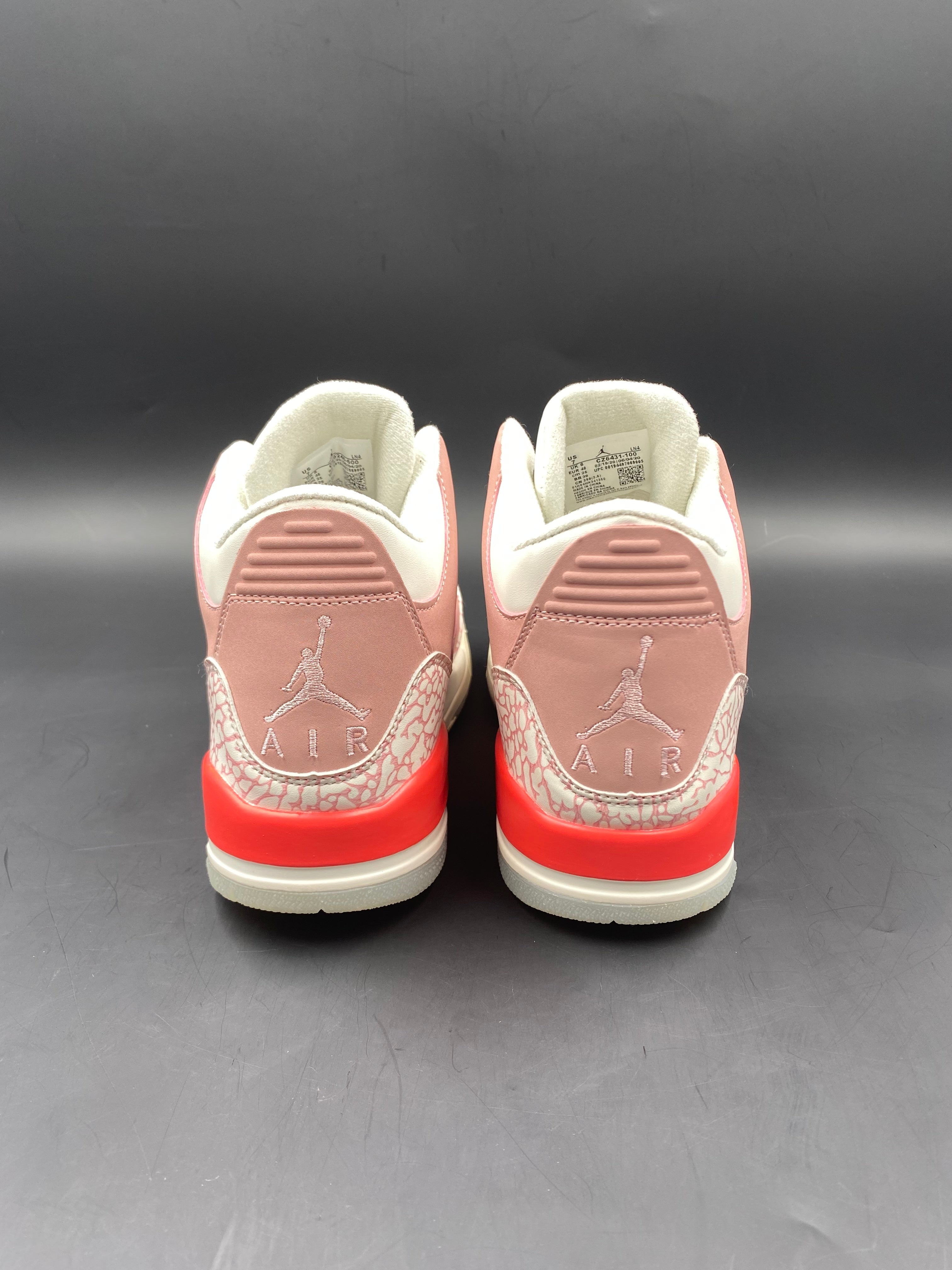 Jordan 3 - Design‑Inspired "Rust Pink" Custom Tribute Build AJ3-RUSTPNK-316