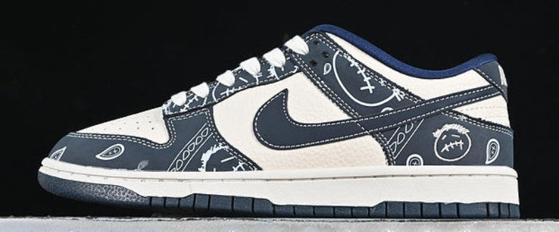 TS‑SB‑053 — SB Dunk “Travis Scott Navy Paisley Smiley” — Fantasy Build