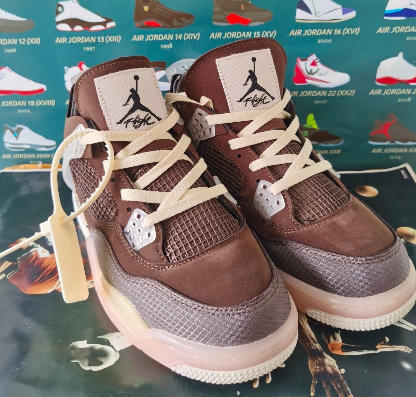 Jordan 4 Design Inspired “Off‑White Cocoas” — Custom Tributes — 468