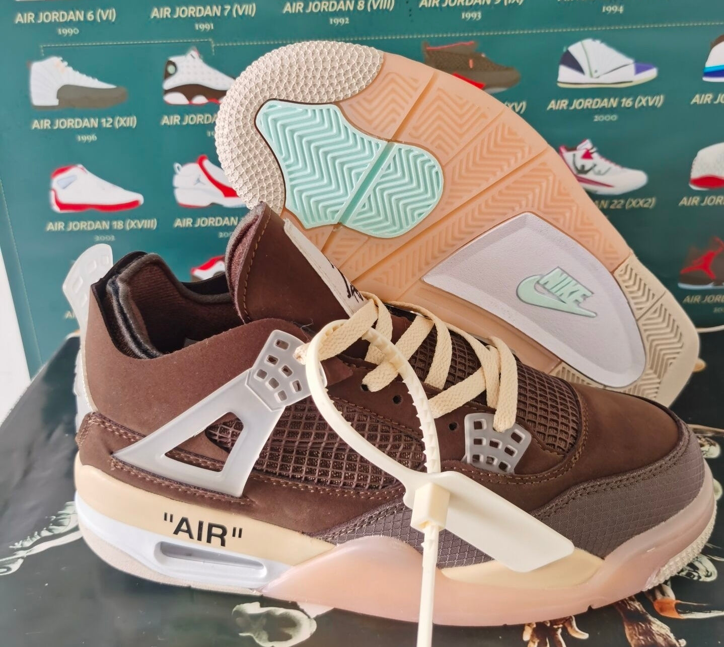 Jordan 4 Design Inspired “Off‑White Cocoas” — Custom Tributes — 468