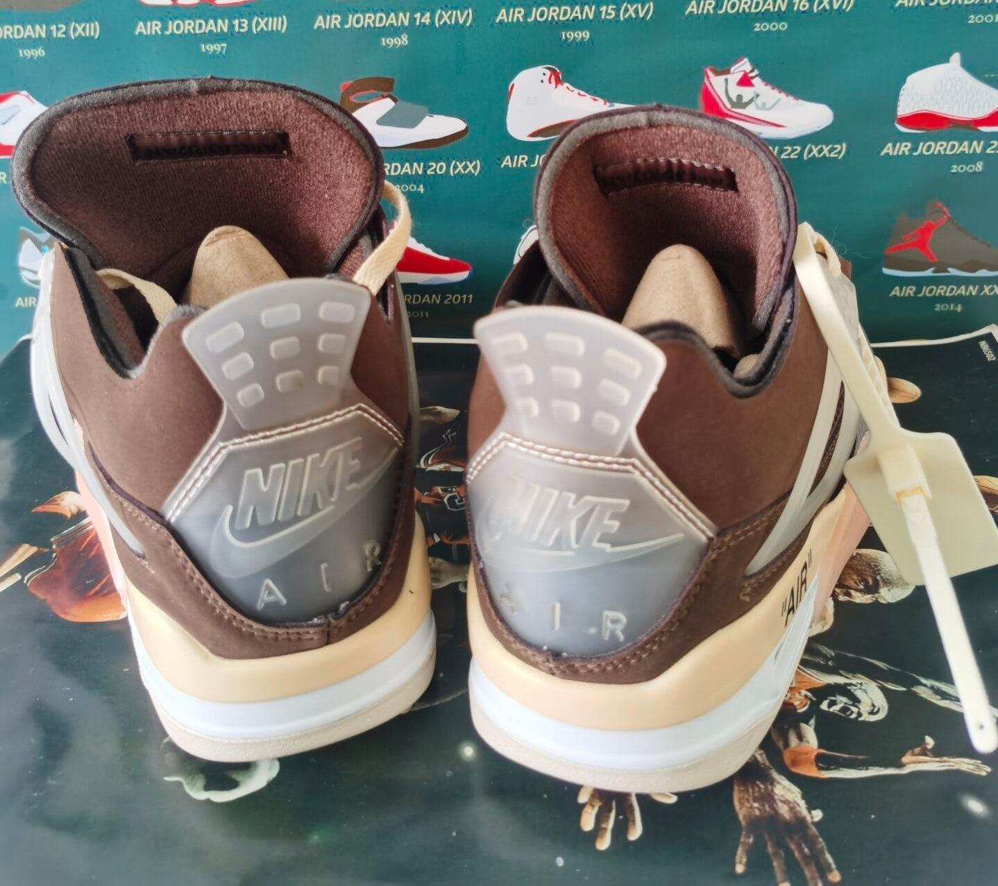 Jordan 4 Design Inspired “Off‑White Cocoas” — Custom Tributes — 468