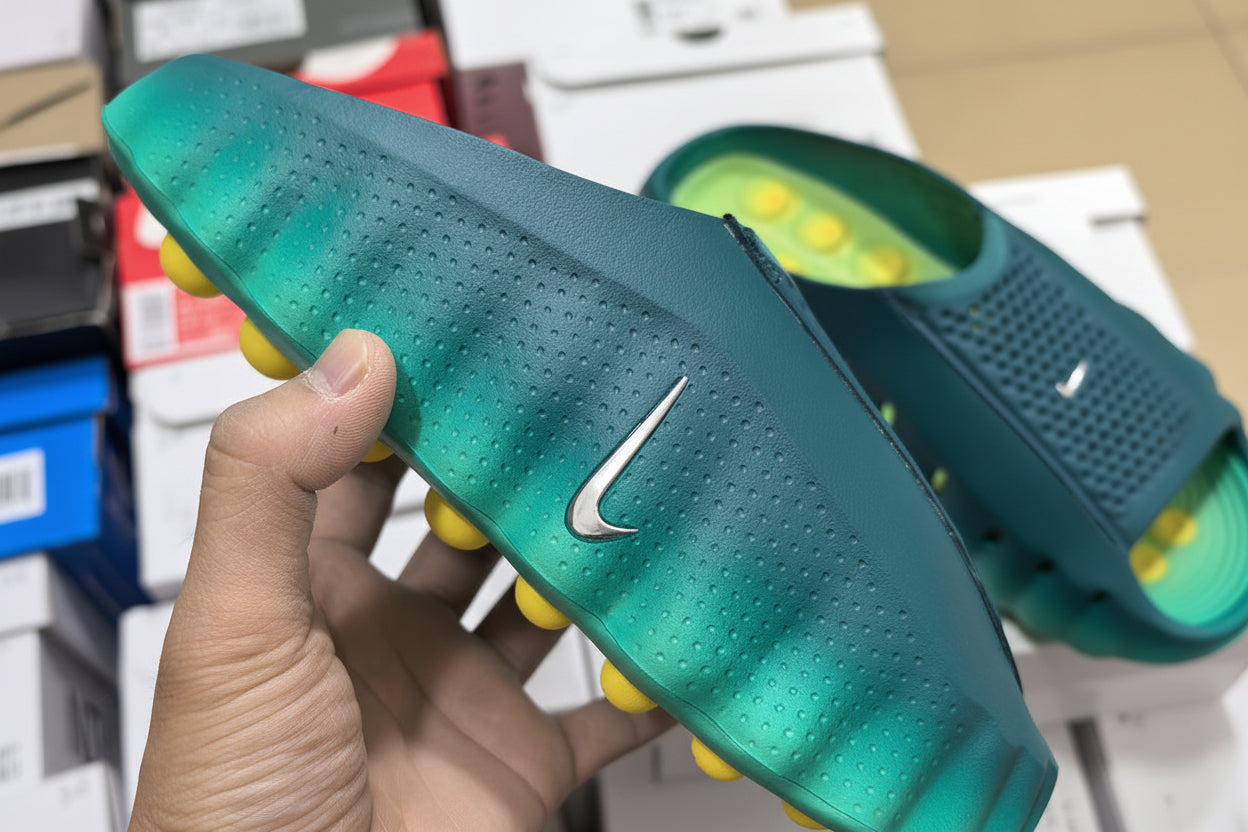 Nike Mind 001 Slides — Design‑Inspired Footwear: Green/Yellow