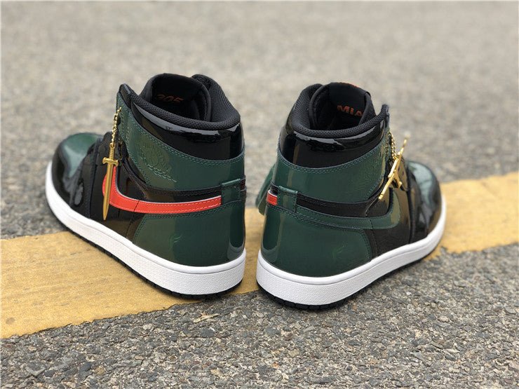 Jordan 1 High Design-Inspired - "SoleFly Patent" - AJ1-SOLEFLYPAT-048 - Sole Revival and Redemption LLC