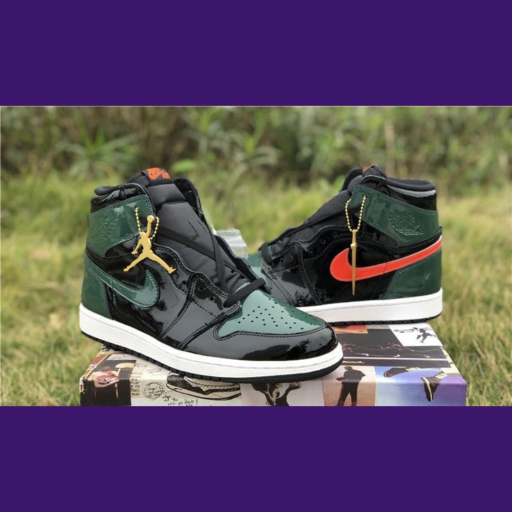 Jordan 1 High Design-Inspired - "SoleFly Patent" - AJ1-SOLEFLYPAT-048 - Sole Revival and Redemption LLC