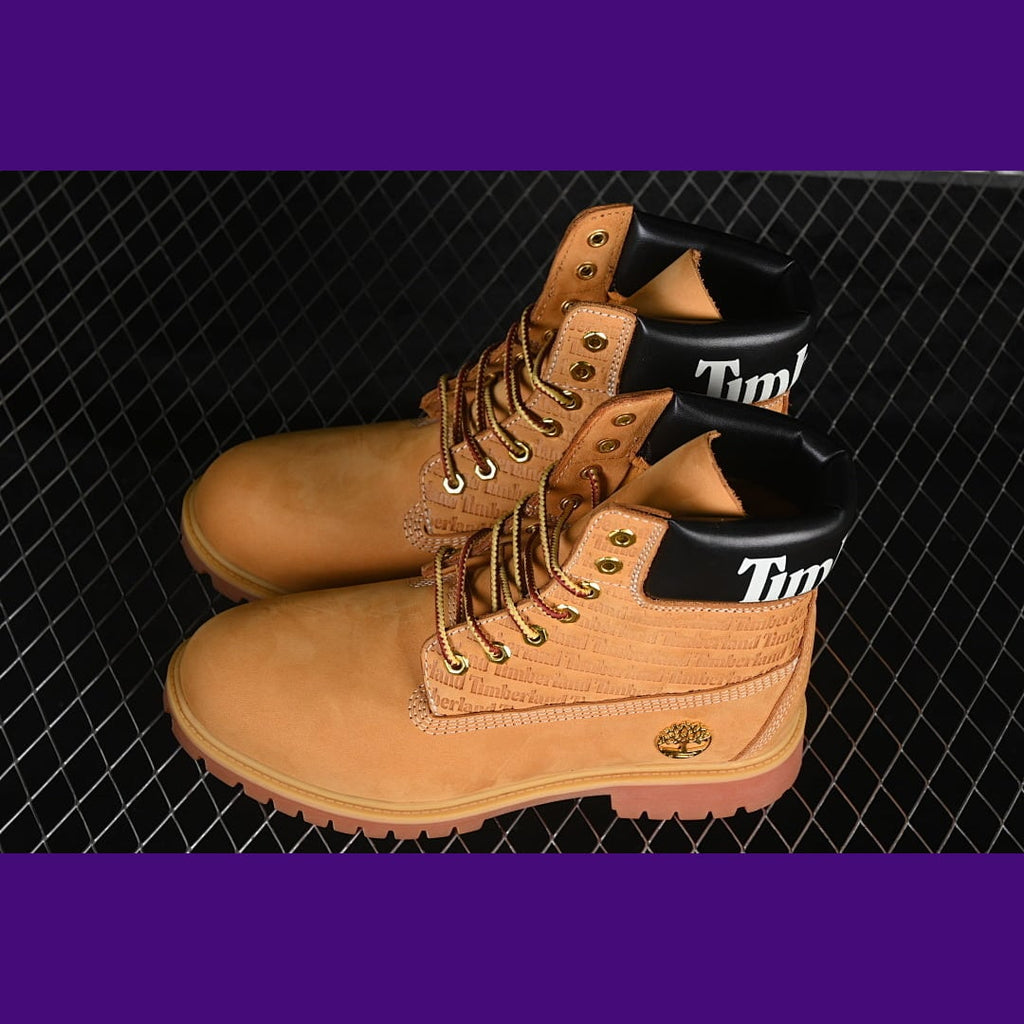 Timberland 6-Inch Design-Inspired - "Stamped-Collar" Wheat - TIM-COLLARWHEAT-006 - Sole Revival and Redemption LLC