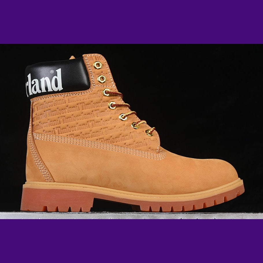 Timberland 6-Inch Design-Inspired - "Stamped-Collar" Wheat - TIM-COLLARWHEAT-006 - Sole Revival and Redemption LLC