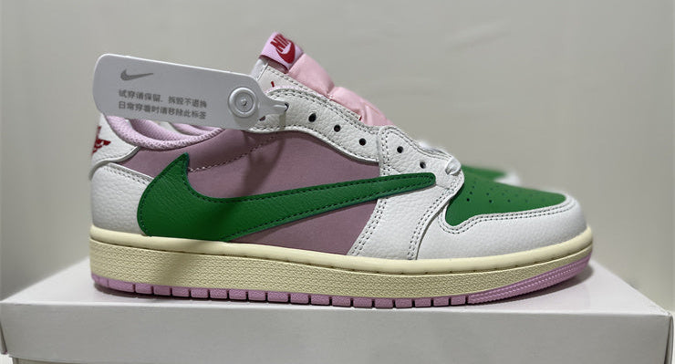 Jordan 1 Low Design-Inspired - "Travis Scott" "Strawberry Matcha" - TS-STRAWMATCHA-063