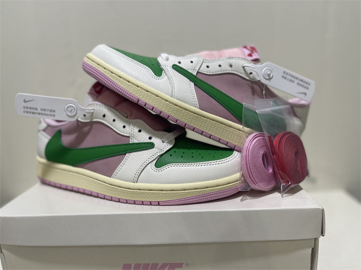 Jordan 1 Low Design-Inspired - "Travis Scott" "Strawberry Matcha" - TS-STRAWMATCHA-063