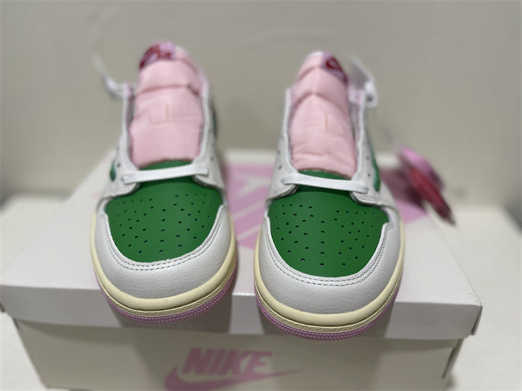 Jordan 1 Low Design-Inspired - "Travis Scott" "Strawberry Matcha" - TS-STRAWMATCHA-063