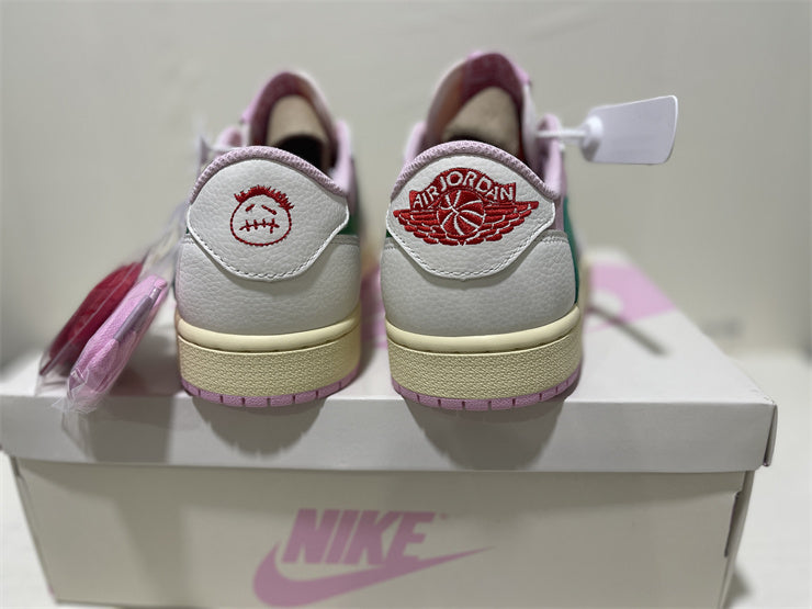 Jordan 1 Low Design-Inspired - "Travis Scott" "Strawberry Matcha" - TS-STRAWMATCHA-063