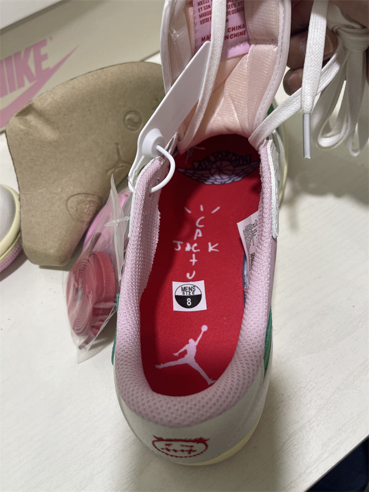 Jordan 1 Low Design-Inspired - "Travis Scott" "Strawberry Matcha" - TS-STRAWMATCHA-063