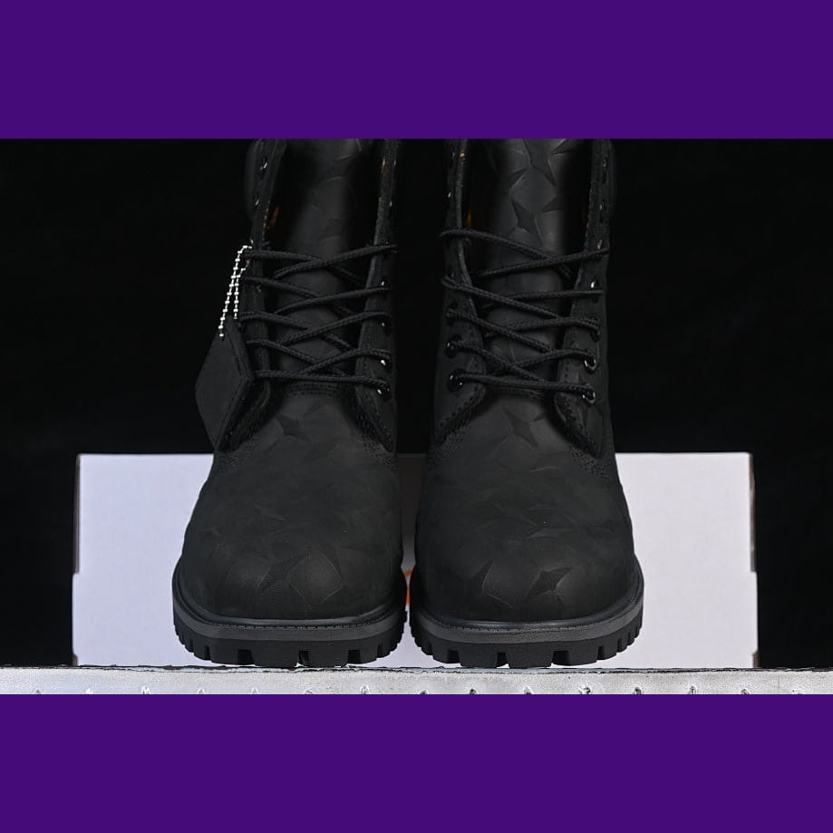 Timberland 6-Inch Design-Inspired - "Supreme Diamond" Black - TIM-SUPDIAMONDBLK-008 - Sole Revival and Redemption LLC