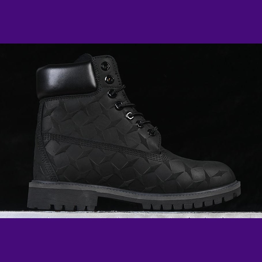 Timberland 6-Inch Design-Inspired - "Supreme Diamond" Black - TIM-SUPDIAMONDBLK-008 - Sole Revival and Redemption LLC
