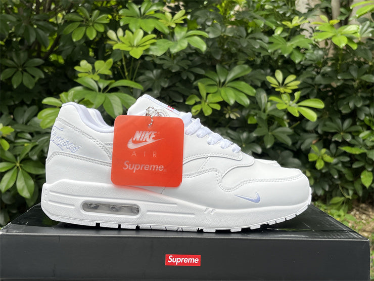 Nike Air Max 1 Design-Inspired - "Supreme White Leather" - AM1-SUPWHT-002