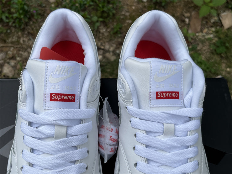 Nike Air Max 1 Design-Inspired - "Supreme White Leather" - AM1-SUPWHT-002