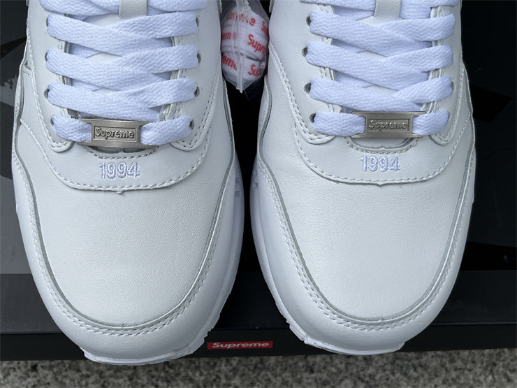 Nike Air Max 1 Design-Inspired - "Supreme White Leather" - AM1-SUPWHT-002