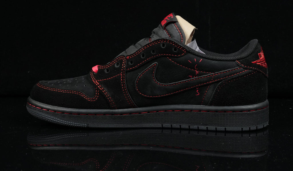 Jordan 1 Low Design‑Inspired “Black and Red Phantom” — Fantasy Build — TS‑REDPHAN‑043