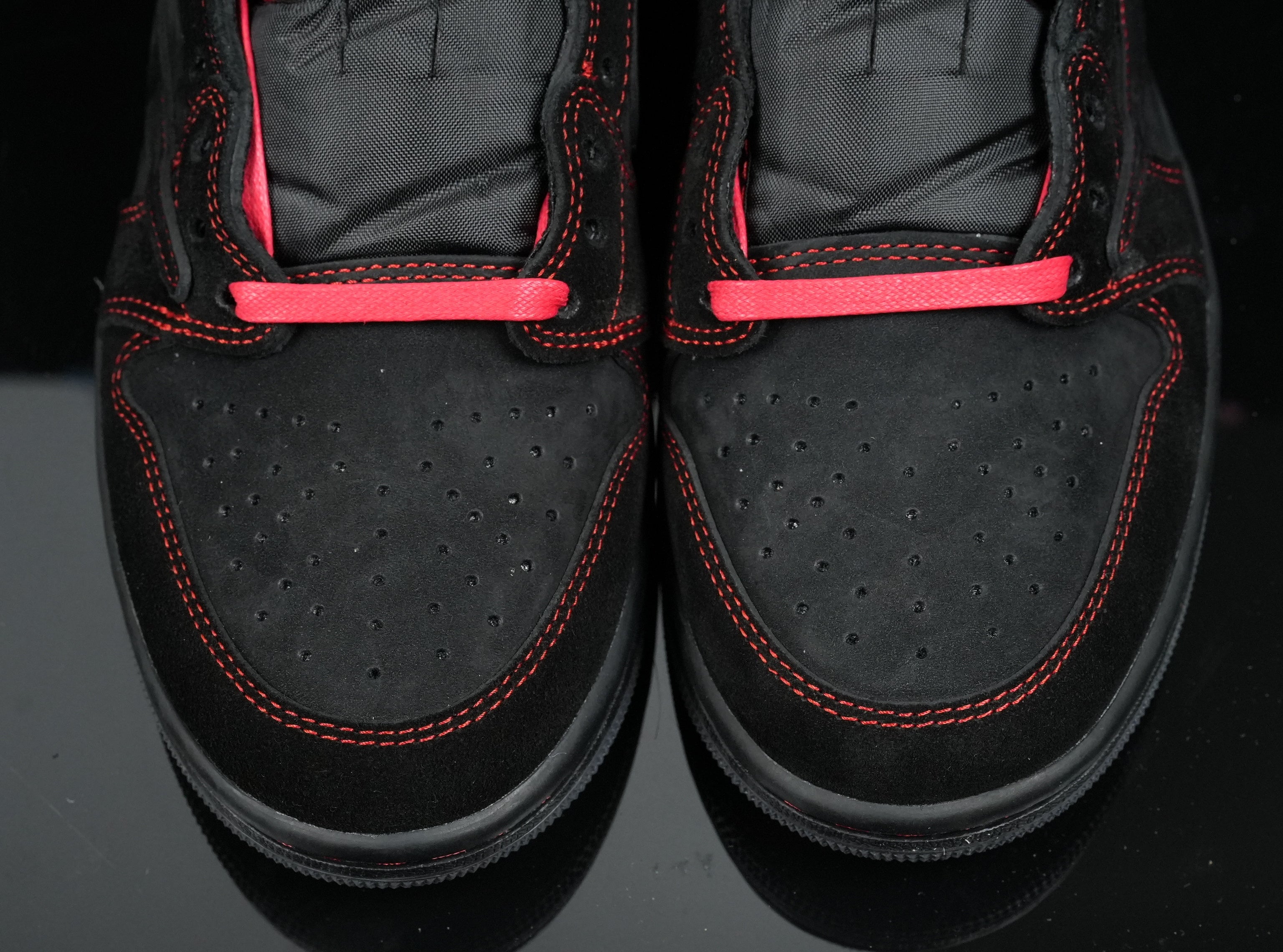 Jordan 1 Low Design‑Inspired “Black and Red Phantom” — Fantasy Build — TS‑REDPHAN‑043