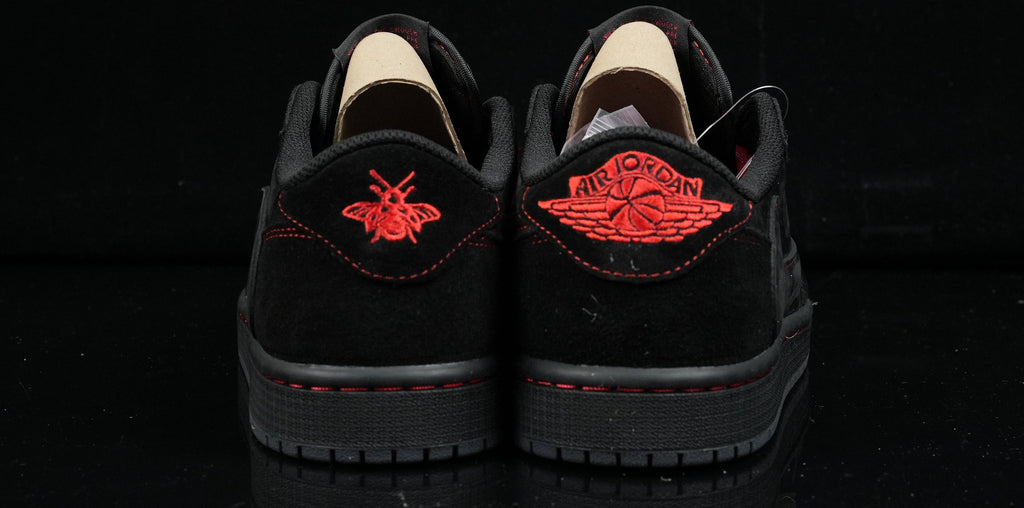 Jordan 1 Low Design‑Inspired “Black and Red Phantom” — Fantasy Build — TS‑REDPHAN‑043