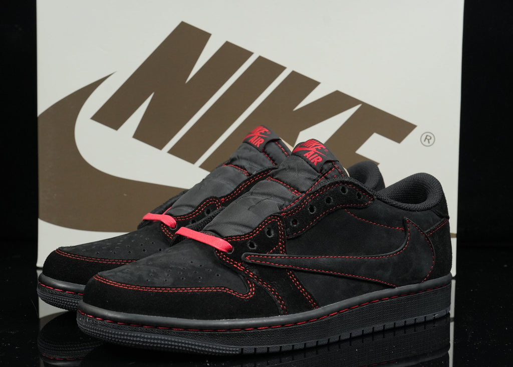Jordan 1 Low Design‑Inspired “Black and Red Phantom” — Fantasy Build — TS‑REDPHAN‑043