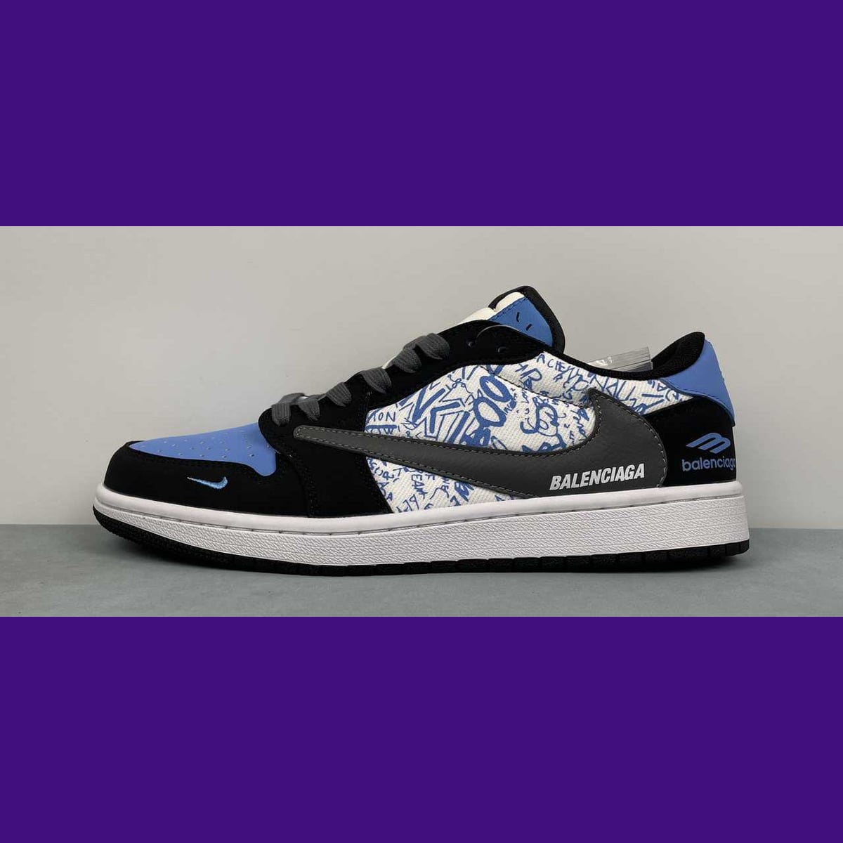Jordan 1 Low Design-Inspired - "Travis Scott" "Balenciaga" - TS-BALENCI-061 - Sole Revival and Redemption LLC