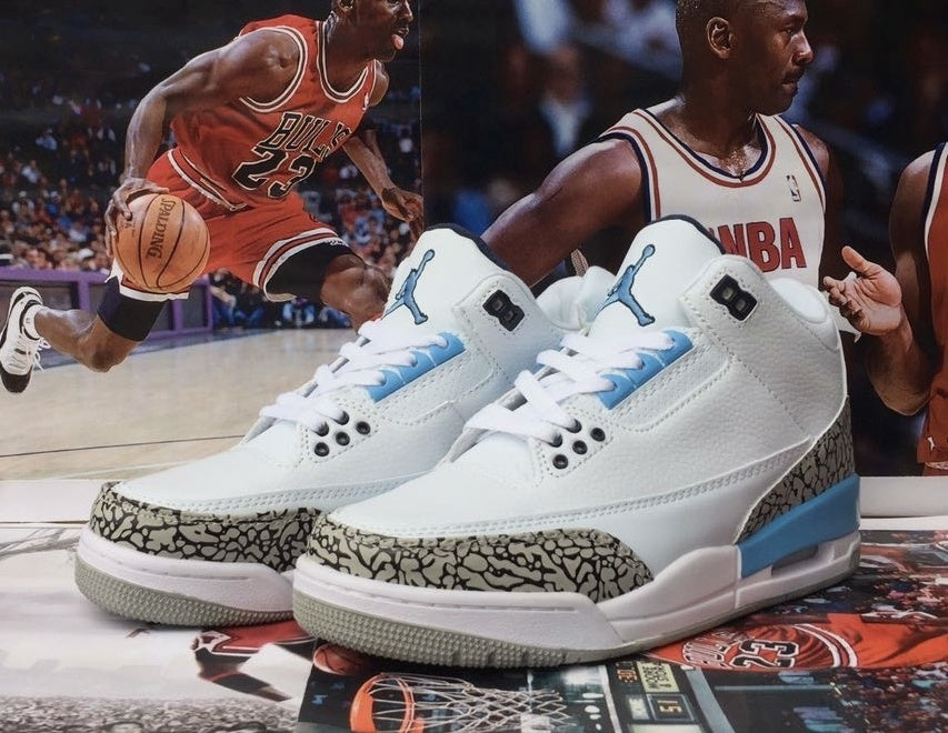 332 — Jordan 3 “UNC” — Design‑Inspired Sneaker