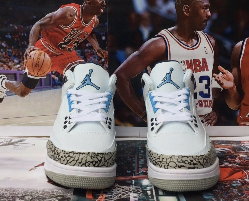 332 — Jordan 3 “UNC” — Design‑Inspired Sneaker