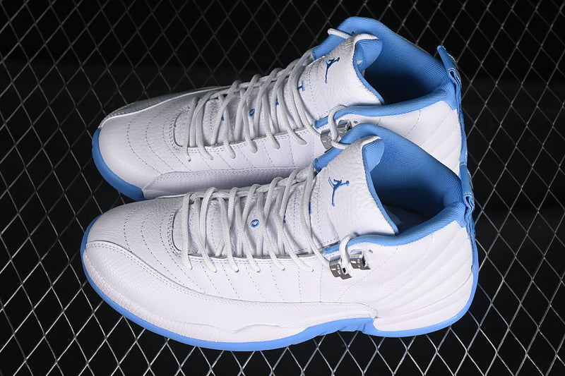 1213 — Jordan 12 “UNC PE” — White/University Blue — Design‑Inspired