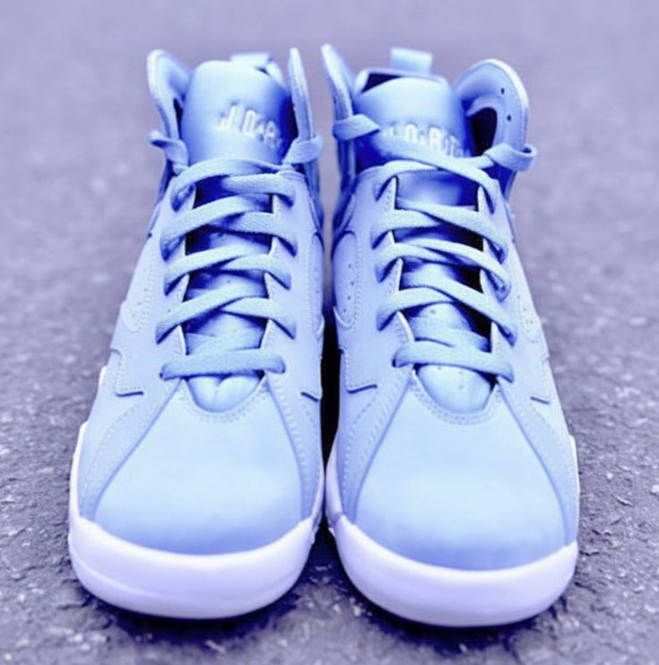 Jordan 7 — Design‑Inspired “UNC PE” Custom – Tribute Build AJ7‑UNCPE‑713