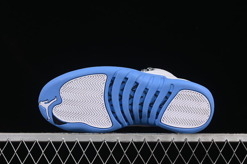 1213 — Jordan 12 “UNC PE” — White/University Blue — Design‑Inspired
