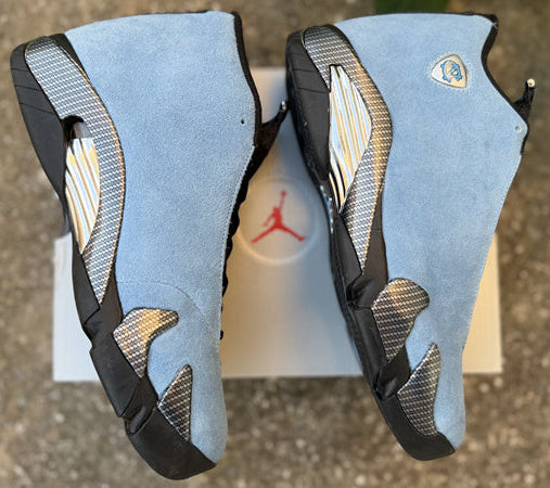 Jordan 14 - Design-Inspired “UNC-PE"  Custom Tributes — AJ14‑UNCPE‑1409