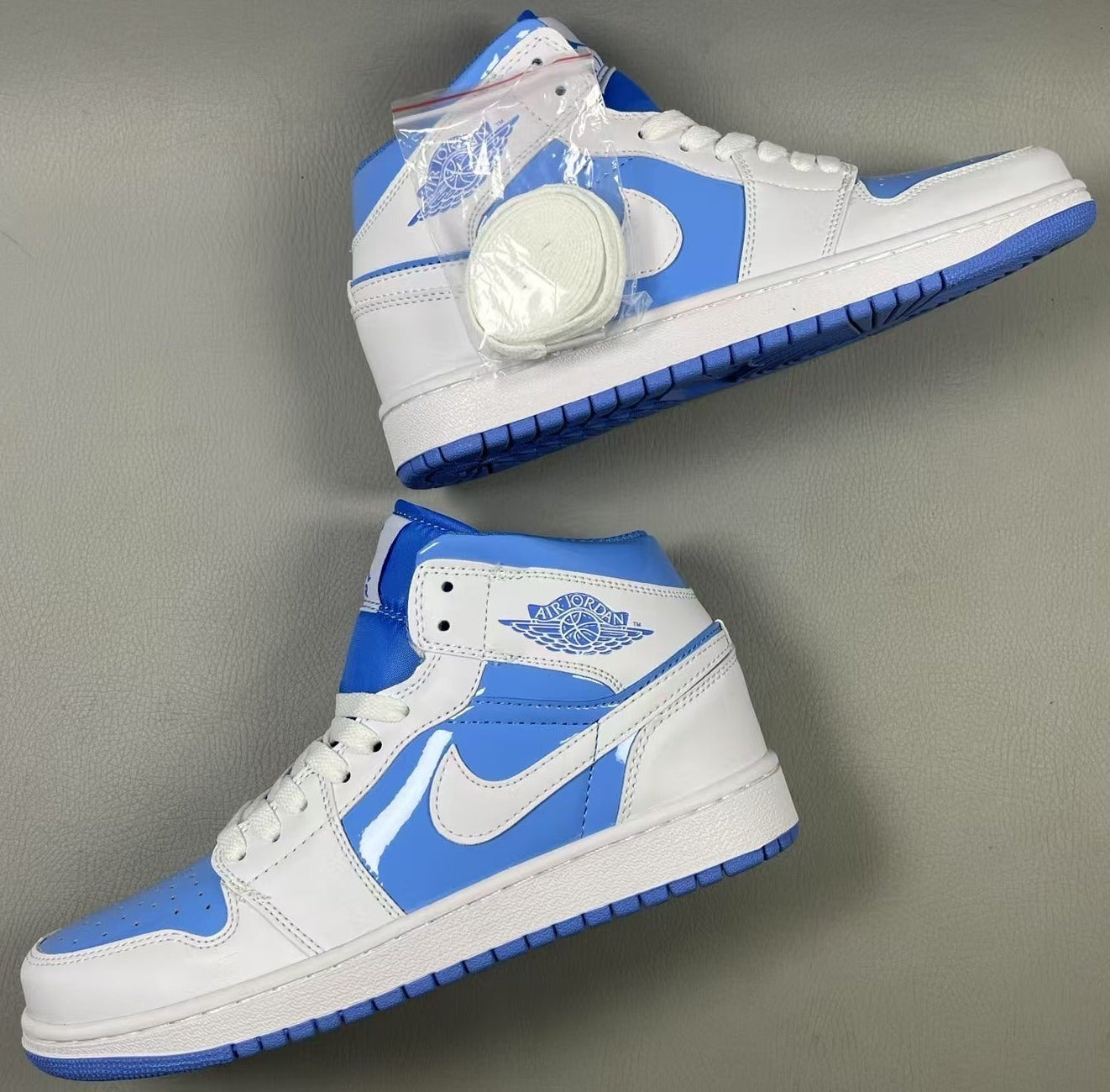 014 — Jordan 1 Mid “Ice Blue Patent” — Design-Inspired Sneaker
