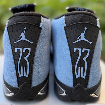 Jordan 14 - Design-Inspired “UNC-PE"  Custom Tributes — AJ14‑UNCPE‑1409
