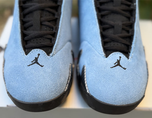 Jordan 14 - Design-Inspired “UNC-PE"  Custom Tributes — AJ14‑UNCPE‑1409