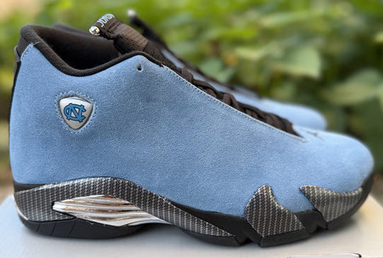 Jordan 14 - Design-Inspired “UNC-PE"  Custom Tributes — AJ14‑UNCPE‑1409