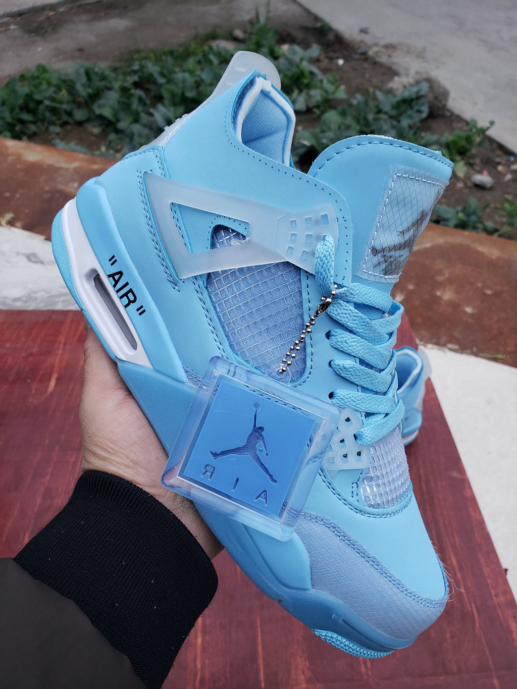 436 — Jordan 4 “Off‑White Carolina Blue” — Design‑Inspired Sneaker