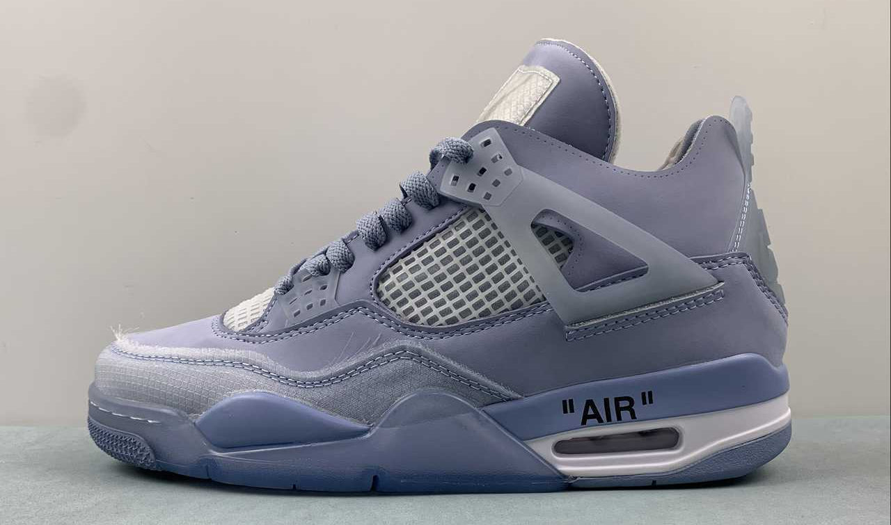 Jordan 4 — Design‑Inspired “Off‑White Carolina Blue” Custom Fantasy Build AJ4‑OWCAROLINA‑436