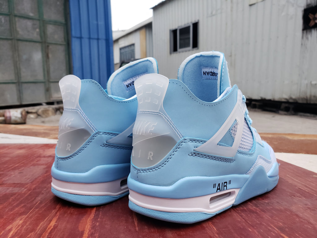 436 — Jordan 4 “Off‑White Carolina Blue” — Design‑Inspired Sneaker