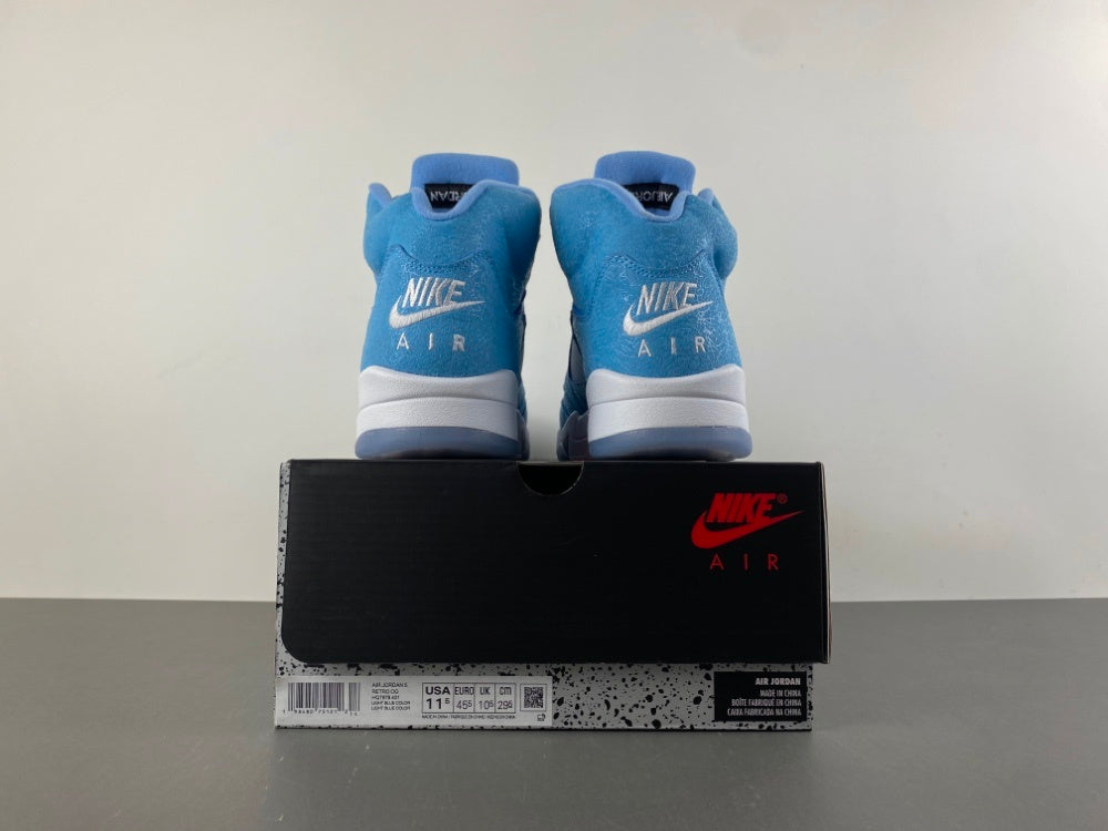 Jordan 5 Design-Inspired - "UNC PE" "Carolina Blue" Custom Tribute - AJ5-UNCPE-529A