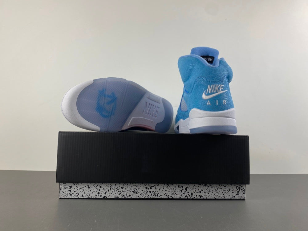Jordan 5 Design-Inspired - "UNC PE" "Carolina Blue" Custom Tribute - AJ5-UNCPE-529A
