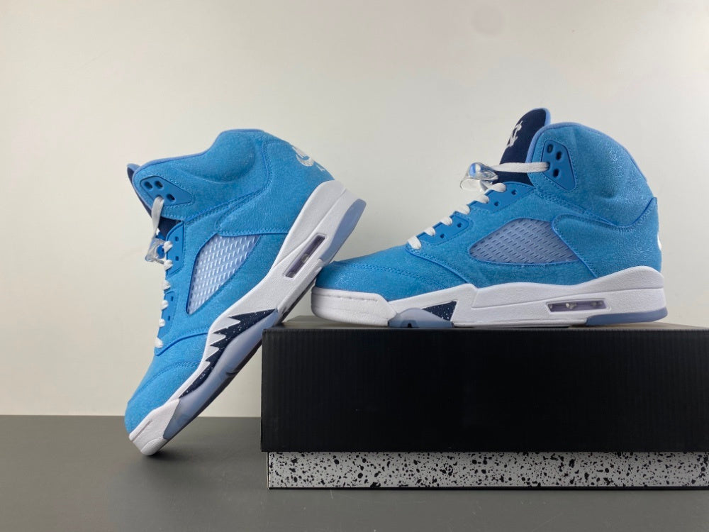 Jordan 5 Design-Inspired - "UNC PE" "Carolina Blue" Custom Tribute - AJ5-UNCPE-529A