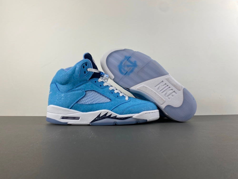 Jordan 5 Design-Inspired - "UNC PE" "Carolina Blue" Custom Tribute - AJ5-UNCPE-529A