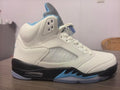 Jordan 5 Design-Inspired - "UNC White" "White & University Blue" Custom Tribute - AJ5-UNCWHT-540