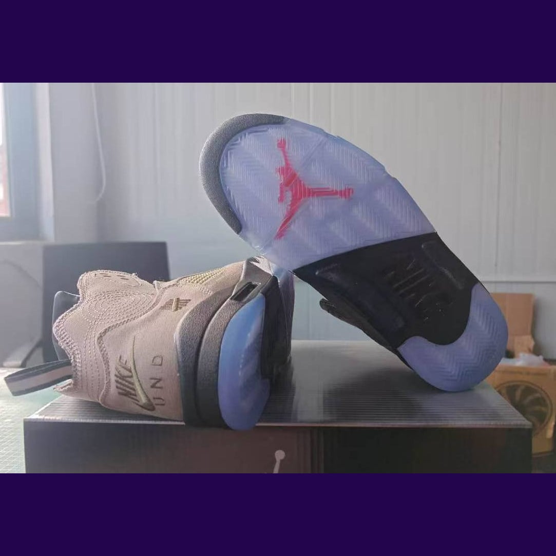Jordan 5 Design-Inspired - "Undefeated Light Brown Canvas" - AJ5-UNDF-546 - Sole Revival and Redemption LLC